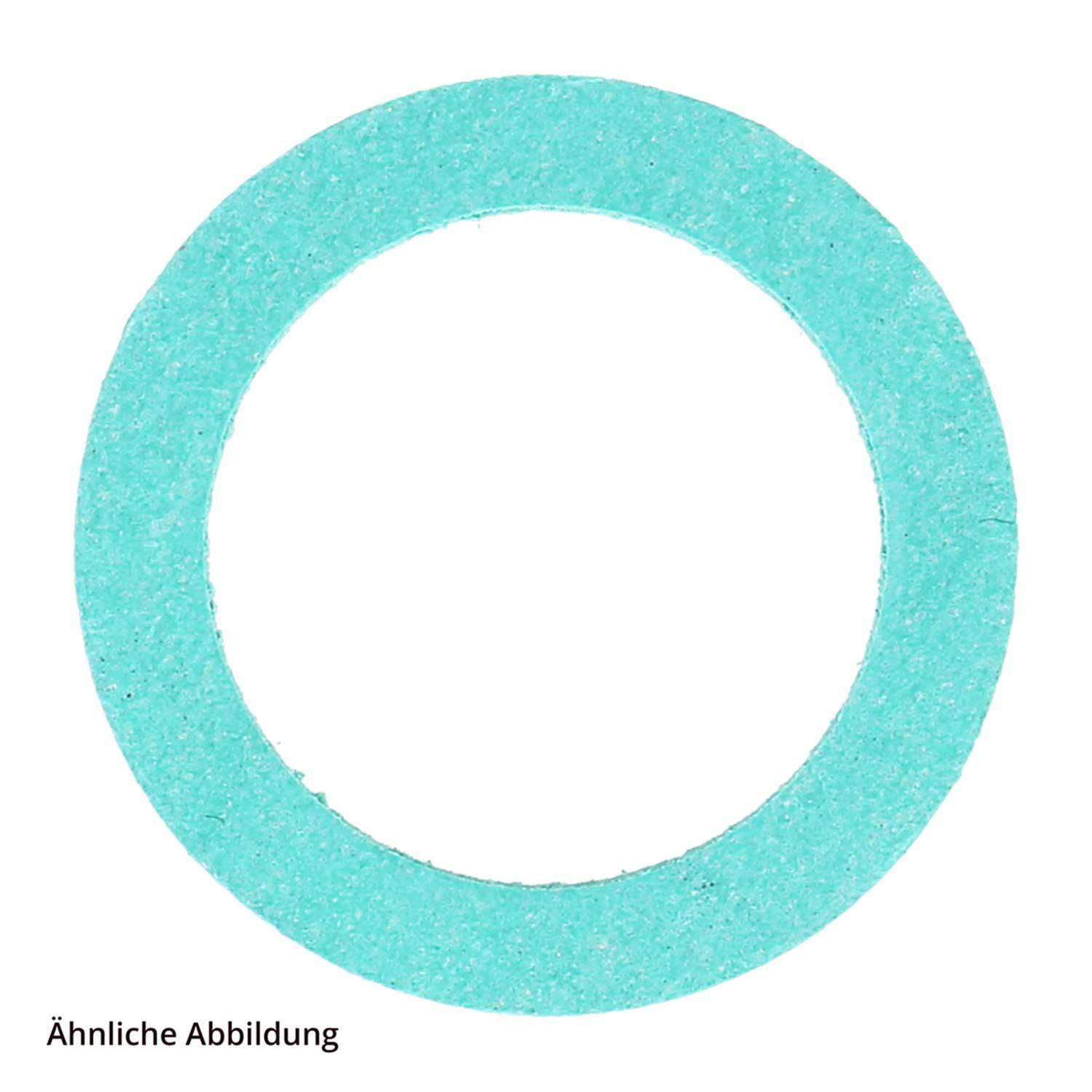 Eine türkisfarbene flache Unterlegscheibe mit dem Text „Ähnliche Abbildung