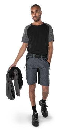 Fristads Service-Stretch-Shorts 2543 LWR - Grau/Schwarz/C56 133276-896-C56