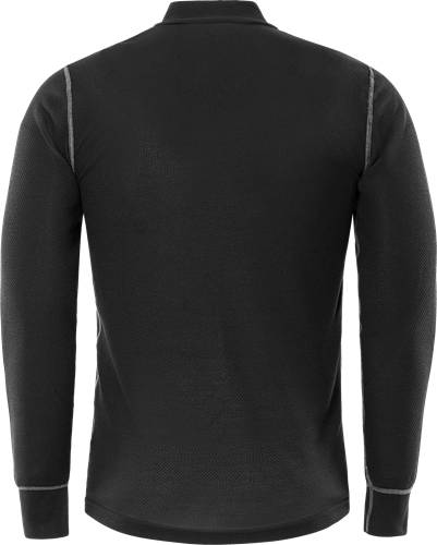 Fristads Zipper-T-Shirt Langarm 789 OF - Schwarz/XS 127355-940-XS