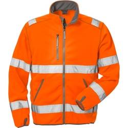HI-VIS Softshell Jacke 101006-230 Gr. L orange, 100% Polyester, ca. 250 g/m² (