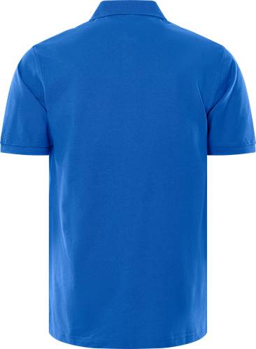 Ein einfarbiges blaues T-Shirt wird vor einem einheitlichen Hintergrund gezeigt, wobei seine Farbe und Kurzarmschnitt hervorgehoben werden.