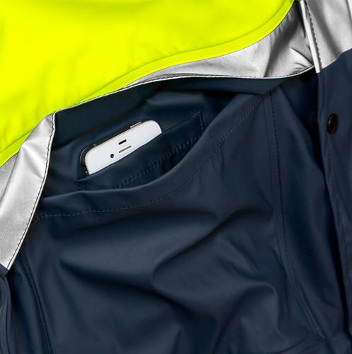 Fristads High Vis Regenjacke Kl. 3 4624 RS - Warnschutz-Gelb/Marine/XL 114041-171-XL