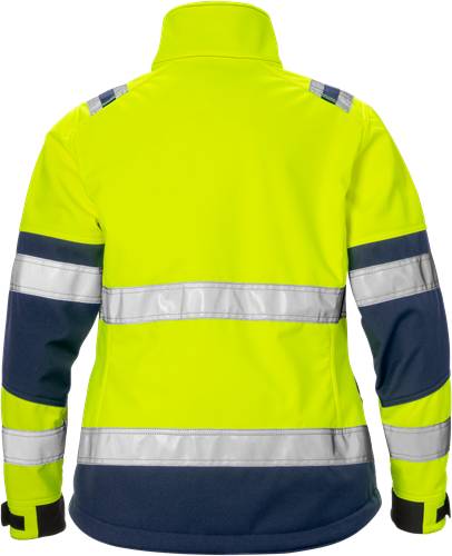 Fristads High Vis Softshell-Jacke Damen Kl. 2 4183 WYH - Warnschutz-Gelb/Marine/M 125023-171-M