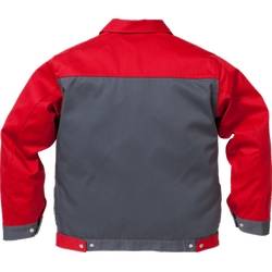Bundjacke Icon 109321-866, Gr. S grau / rot, 65% Polyester / 35% Baumwolle, ca.