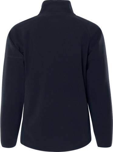 Das Bild zeigt die Rückansicht eines einfarbigen schwarzen Langarmshirts und hebt dabei Details zum Stoff und zur Naht hervor.