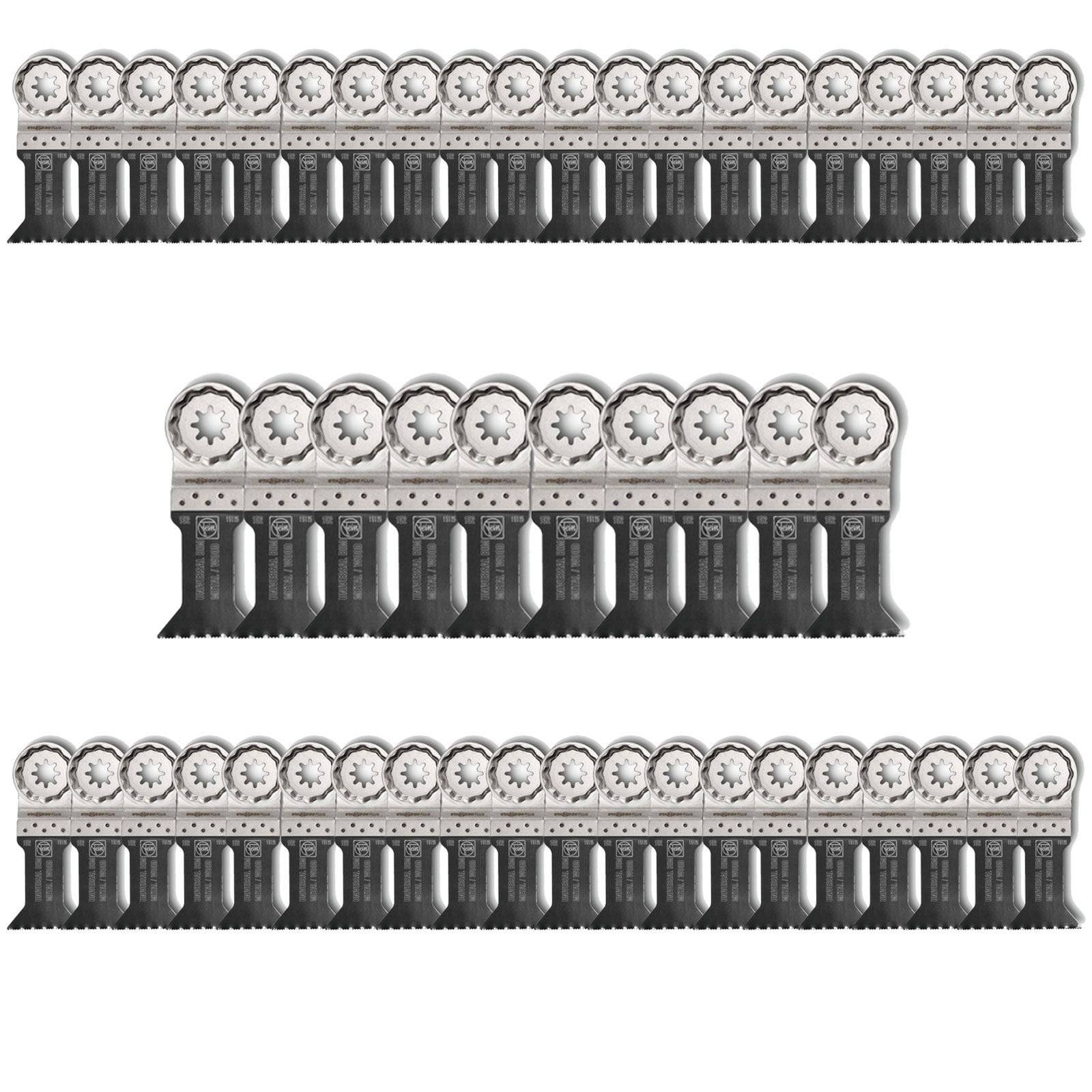 Ein symmetrisches Muster aus mehreren elektrischen Gitarren-Lautstärkereglern, die in drei horizontalen Reihen eng nebeneinander vor einem weißen Hintergrund angeordnet sind.