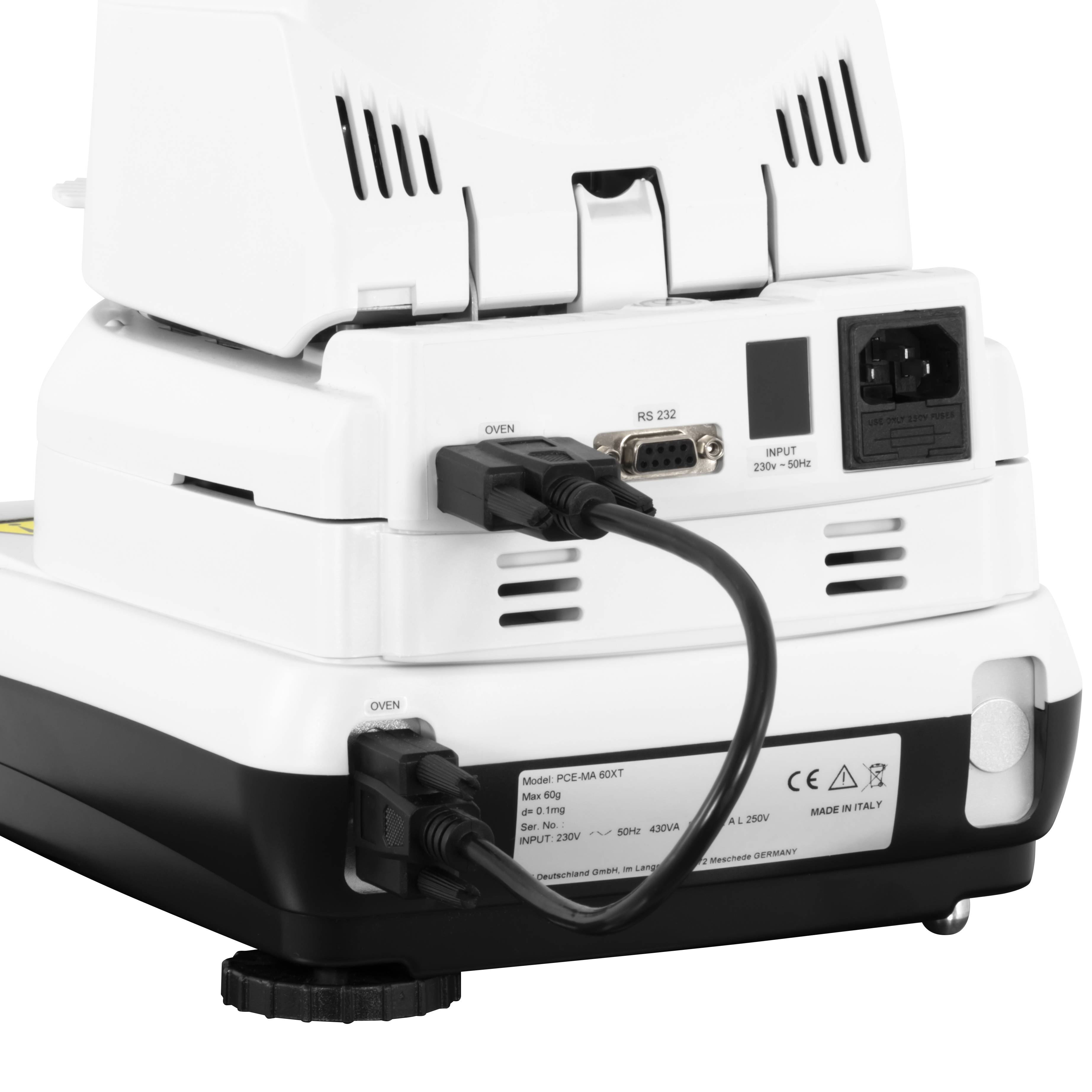 PCE Instruments Feuchtebestimmer PCE-MA 60XT bis 160 °C |Auflösung 0,001% |Live-Grafik |Datenbank |ATRO % |RS232 |USB