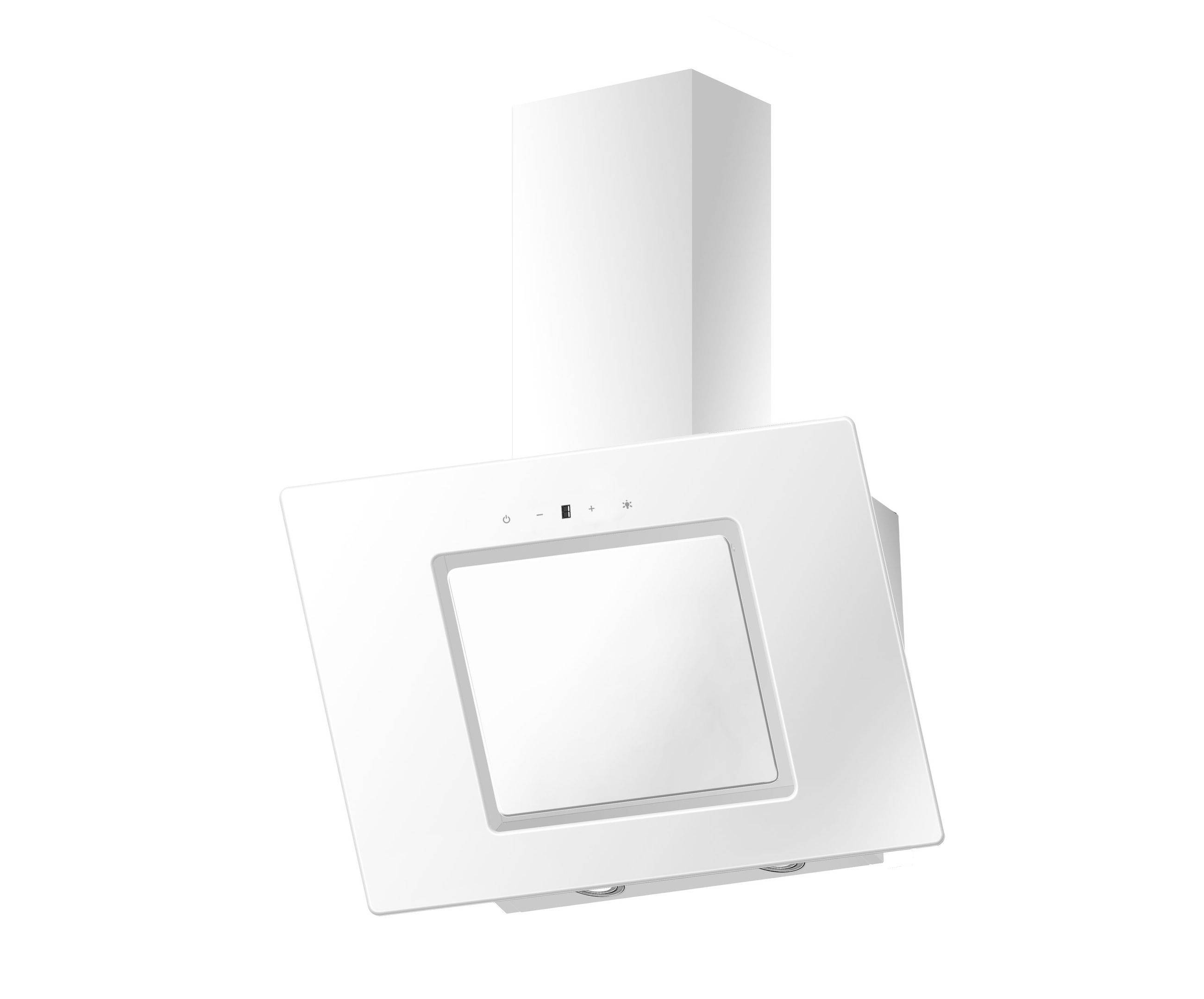 PKM Kopffreihaube S26-60 BWTY - 60cm, weiß, Glas, LED, Dunstabzugshaube