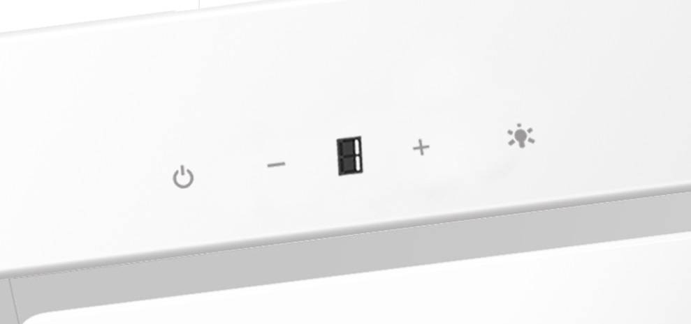 PKM Kopffreihaube S26-60 BWTY - 60cm, weiß, Glas, LED, Dunstabzugshaube