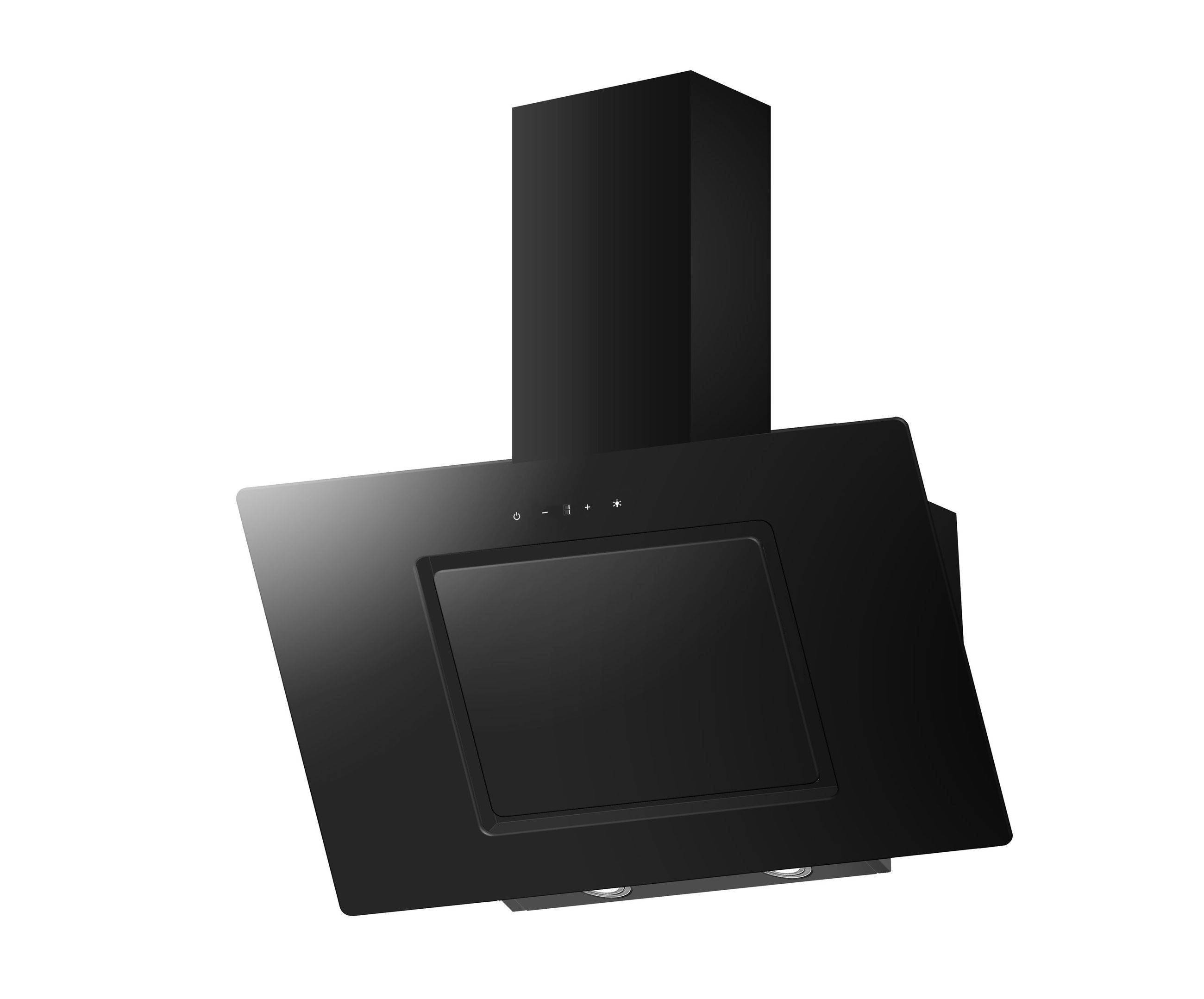 PKM Kopffreihaube S26-90 BBTY - 90cm, schwarz, Glas, LED, Dunstabzugshaube