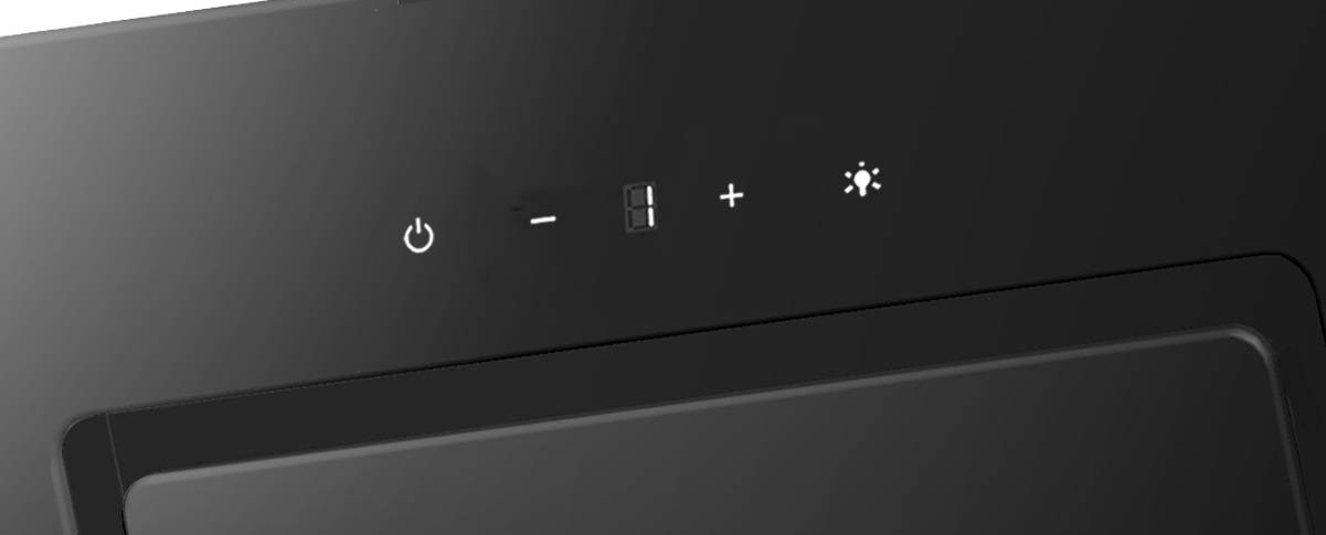 PKM Kopffreihaube S26-90 BBTY - 90cm, schwarz, Glas, LED, Dunstabzugshaube