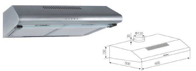 PKM Unterbauhaube UBH4060-2H - 60 cm Edelstahl Dunstabzugshaube