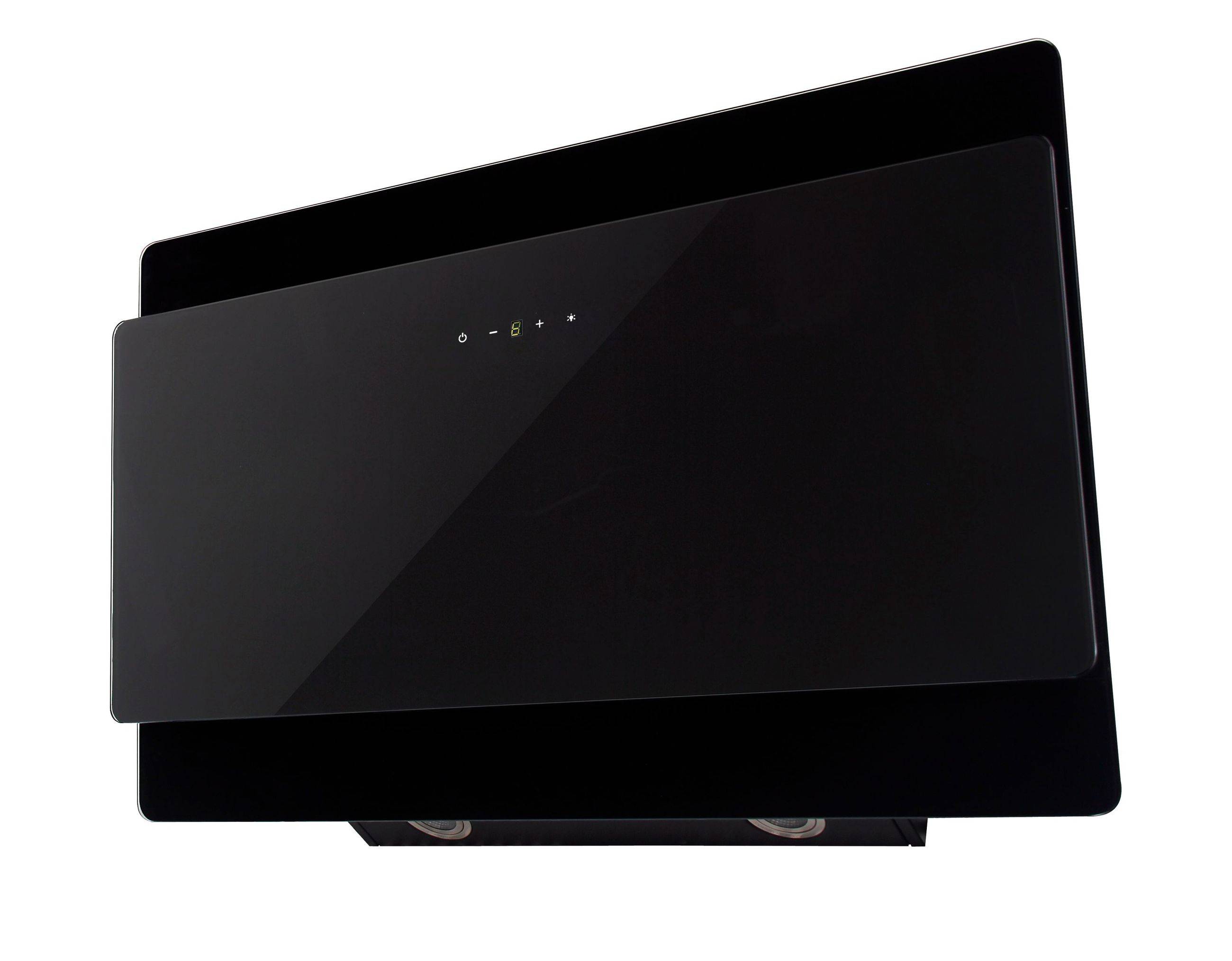 PKM Kopffreihaube S3-90 ABTZ - 90cm, schwarz, Glas, Edelstahl, Dunstabzugshaube