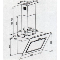 PKM Kopffreihaube S7-60ABTH - 60cm, schwarz, Touch Control, Dunstabzugshaube PKM Kopffreihaube S7-60ABTH - 60cm, schwarz, Touch Control, Dunstabzugshaube