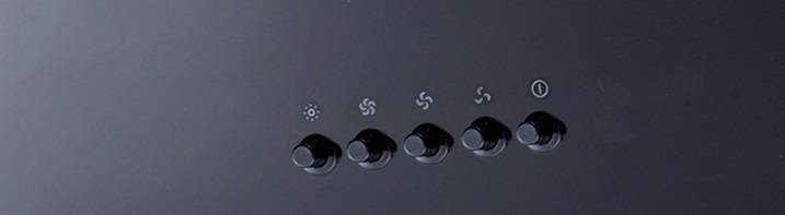 PKM Kopffreihaube 9039X - 60cm, schwarz, Glas, Schräghaube mit Randabsaugung