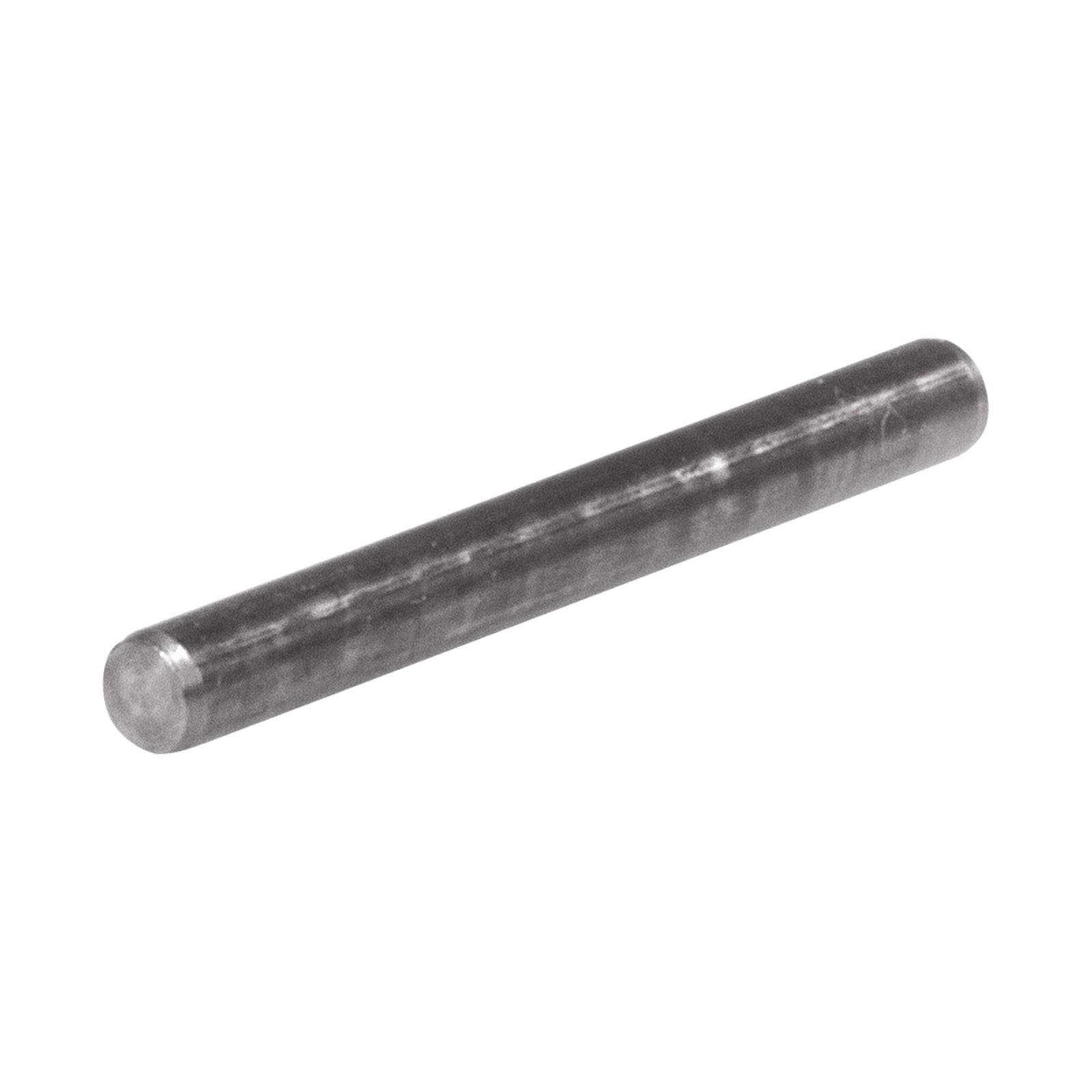 Ein zylindrischer Metallstift mit glatter Oberfläche, der typischerweise zur Ausrichtung oder Befestigung von mechanischen Teilen verwendet wird.