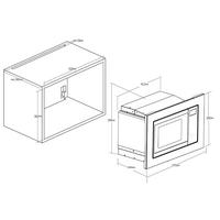 PKM Einbaumikrowelle MW820EBM - Edelstahl, 800Watt, 20 Liter PKM Einbaumikrowelle MW820EBM - Edelstahl, 800Watt, 20 Liter
