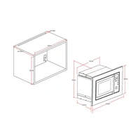 PKM Einbaumikrowelle MW800-20.8EB - Edelstahl 800Watt, 20 Liter PKM Einbaumikrowelle MW800-20.8EB - Edelstahl 800Watt, 20 Liter