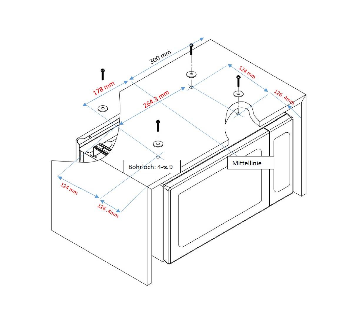 PKM Mikrowelle MW700-20 UB2 - silber, 700 Watt, Unterbau / Freistehend, 20 Liter