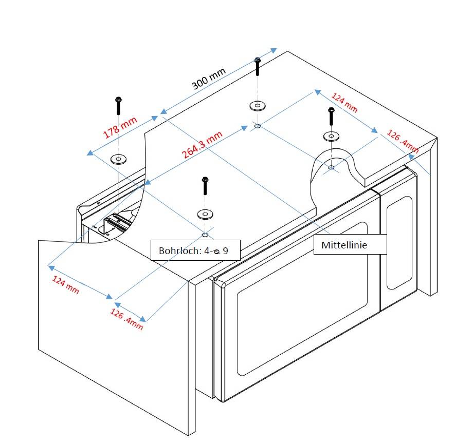 PKM Mikrowelle MW700-20 UB2 - silber, 700 Watt, Unterbau / Freistehend, 20 Liter
