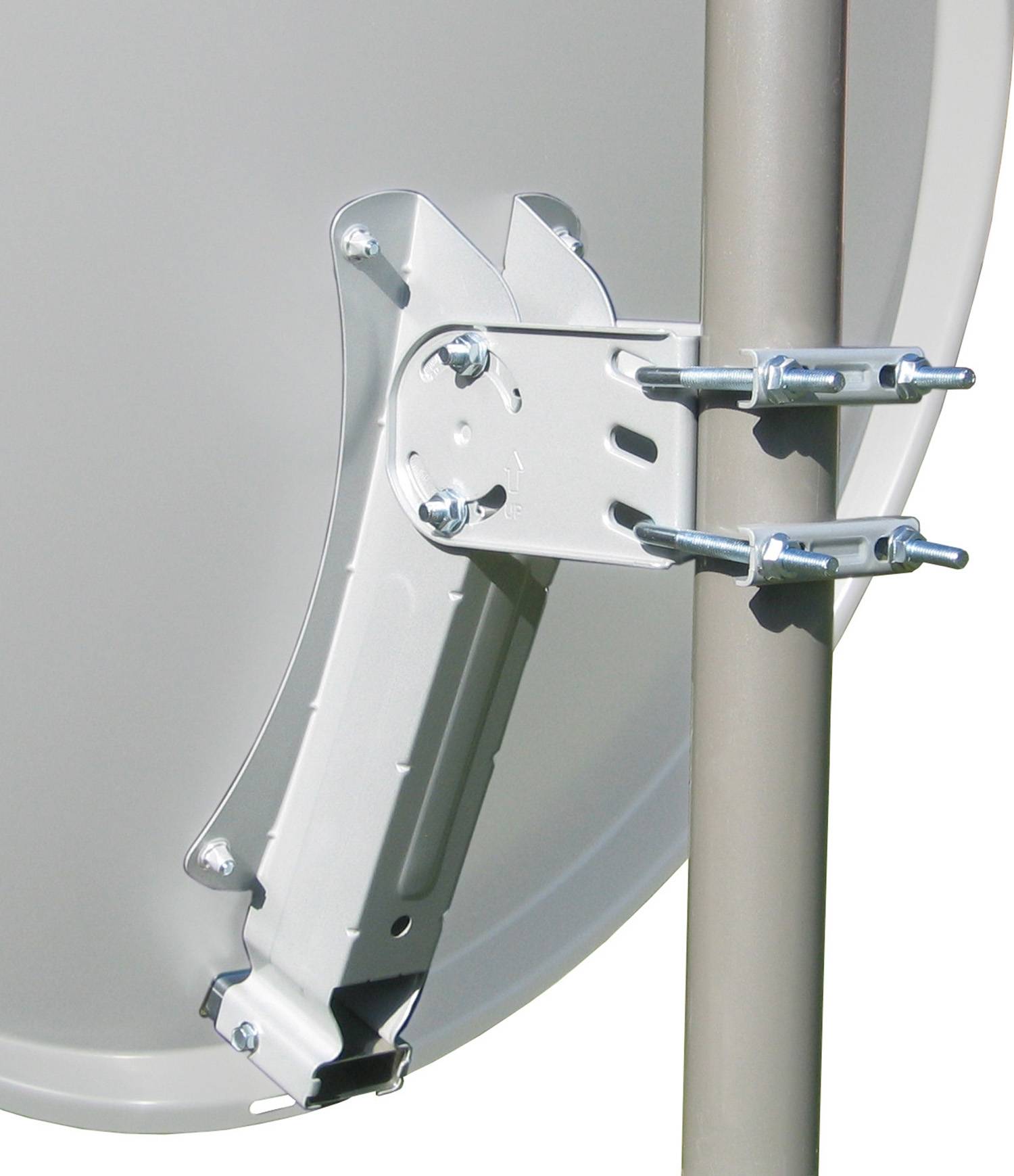 sky vision Alu Satellitenspiegel, 75 cm, 40 mm Feedaufnahme, RAL 7035 hellgrau