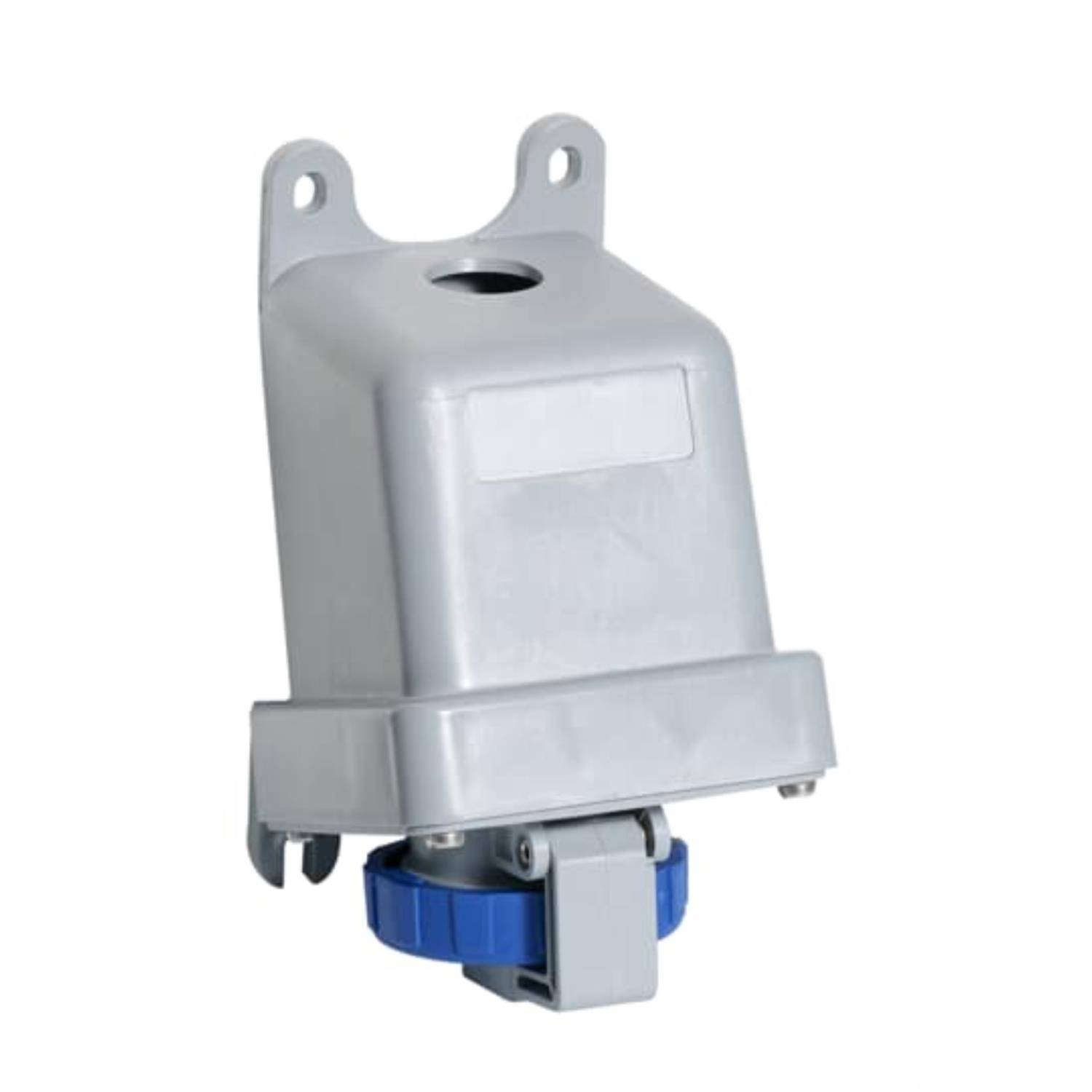 2CMA167149R1000 Amphenol 16 Ampere CEE Wandsteckdose 3-polig (2P+PE) Buchse, Kodierung 6h blau 200/250V Frequenz 50 und