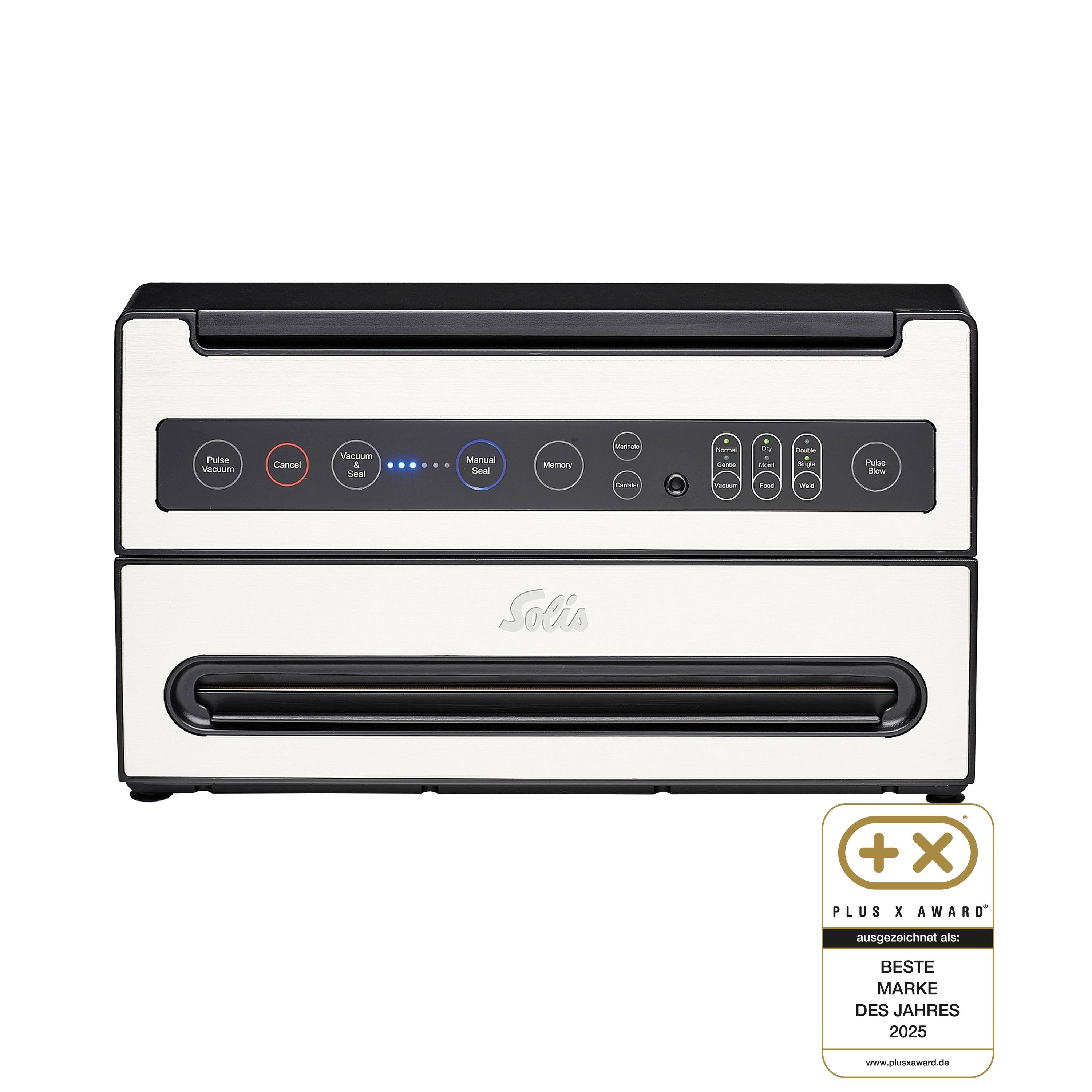 Solis Vakuumiergerät, 30cm Beutel doppelte Schweißnaht Dauerbetrieb, Schlauch