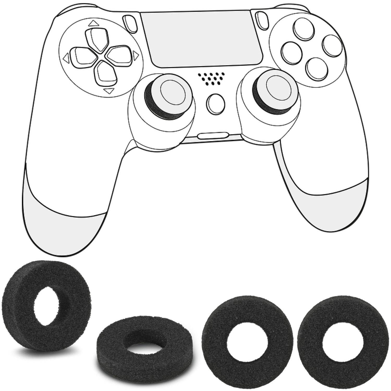 8x SHOXX Game Enhancer für Sony PS4/PS5 Controller