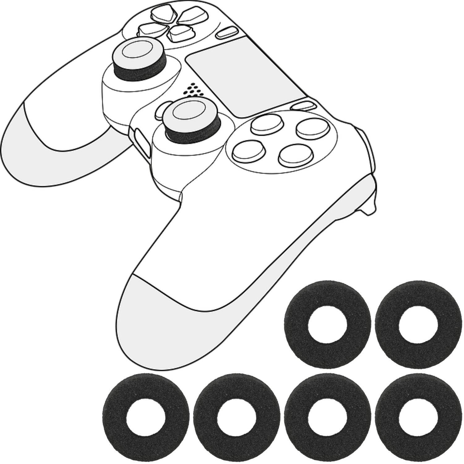 8x SHOXX Game Enhancer für Sony PS4/PS5 Controller