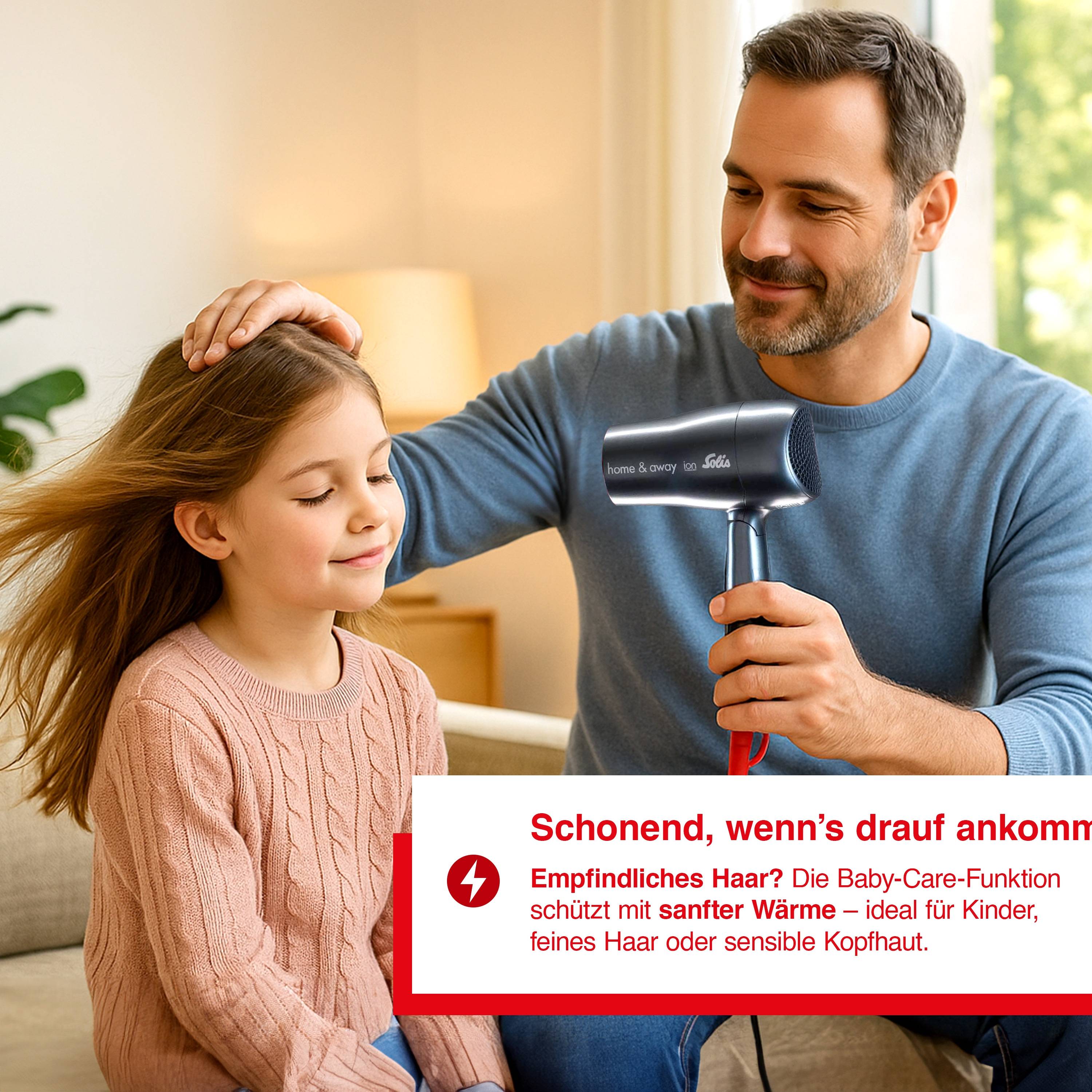 Solis Reiseföhn, 1800 W, Ionen-Technologie, 5 Stufen + Kaltstufe, 110 / 230 V