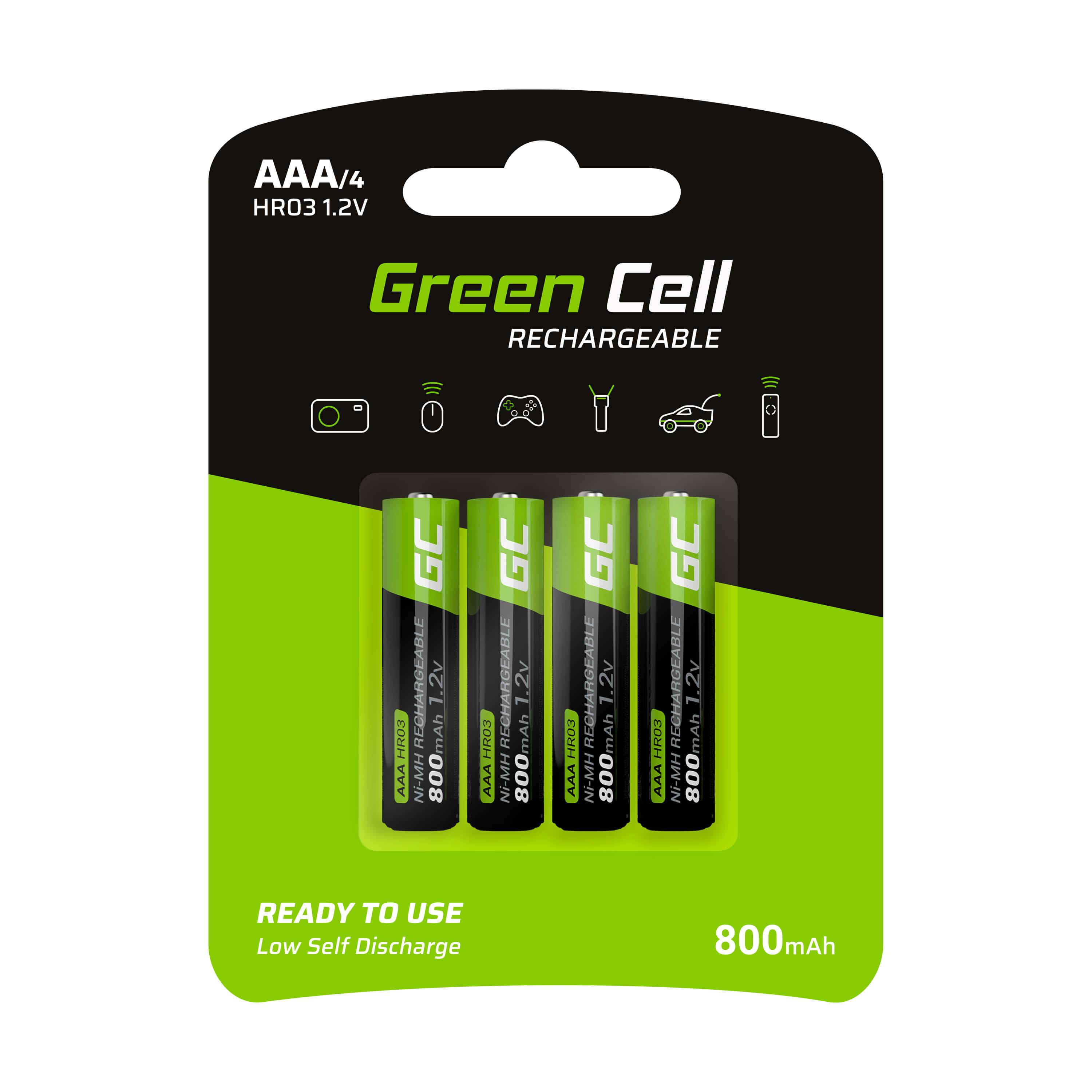 4x AAA-Batterien - Wiederaufladbar - HR03 - 800mAh