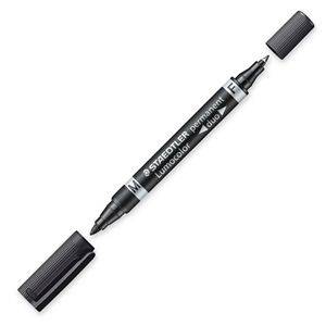 Staedtler Lumocolor Duo, Schwarz, Feine/ runde Spitze, Schwarz, 1,5 mm, Universal, Deutschland