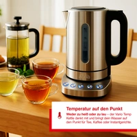 Solis programmierbarer Wasserkocher, 1,7 L, Warmhaltefunktion,Temperaturwahl Solis programmierbarer Wasserkocher, 1,7 L, Warmhaltefunktion,Temperaturwahl