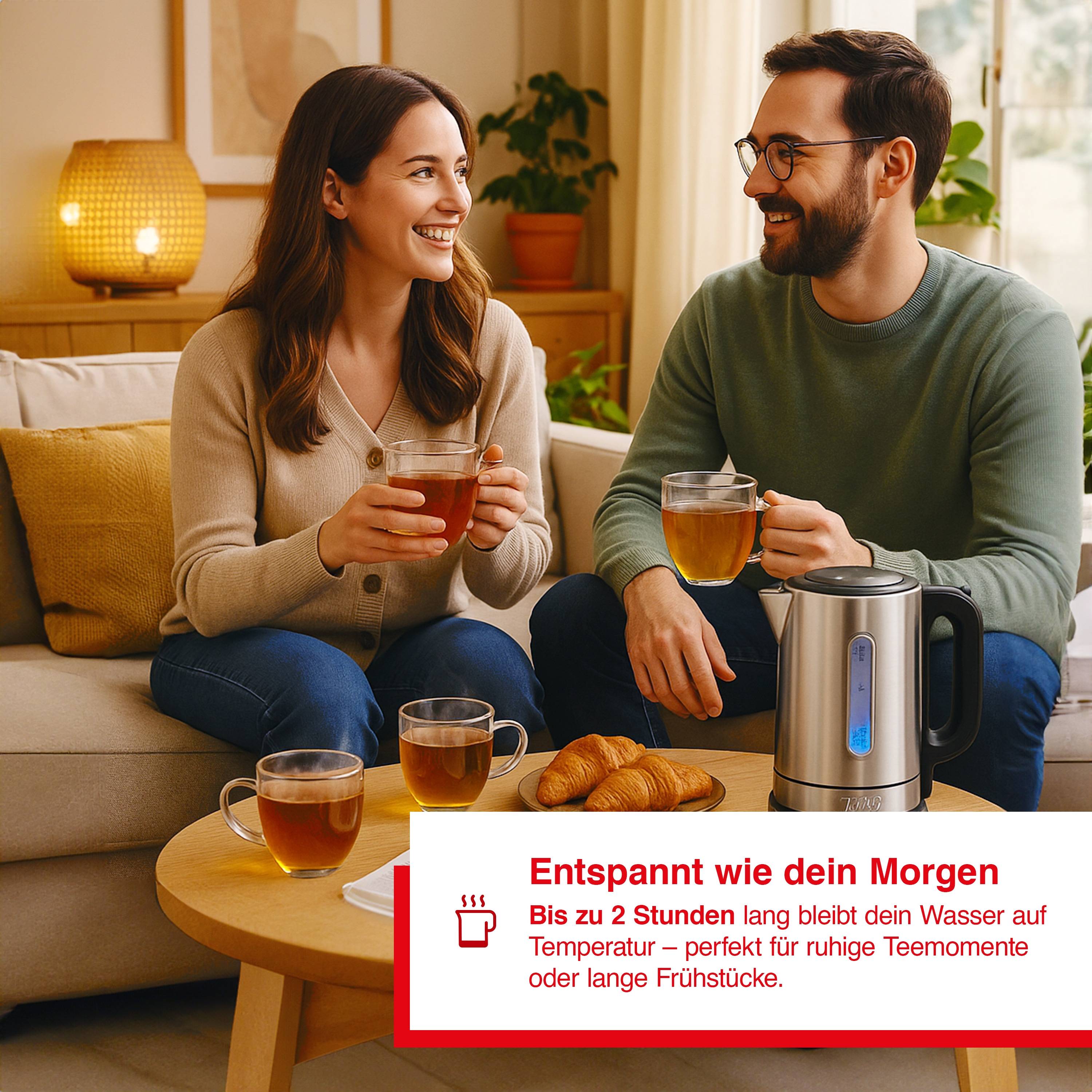 Solis programmierbarer Wasserkocher, 1,7 L, Warmhaltefunktion,Temperaturwahl