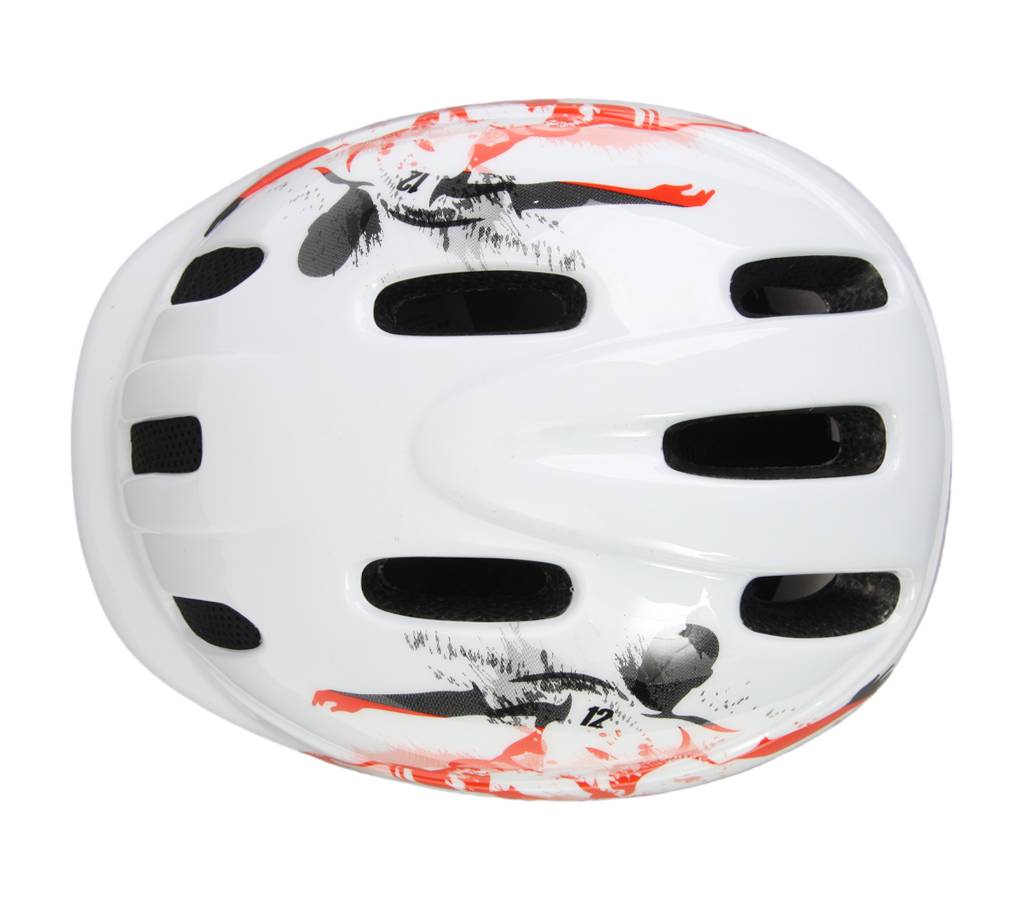 Kinder Fahrradhelm S/M Fussball Weiß