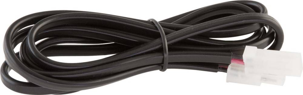 Ein Bündel schwarzer Kabel, gesichert mit einer schwarzen Kabelbinder.