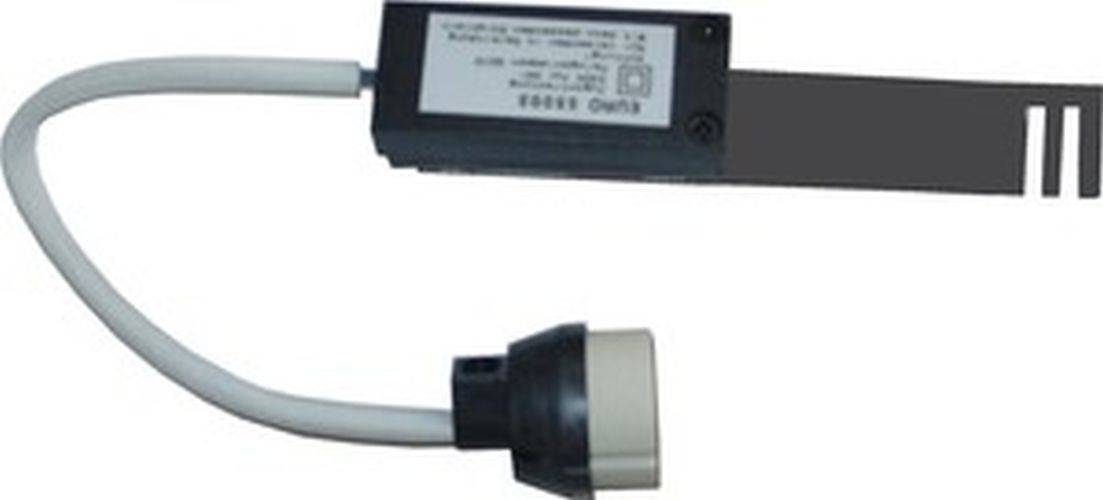 Eine kleine elektronische Komponente mit angeschlossenen Kabeln, beschriftet mit 'ODG-12 LED-Modul', möglicherweise für Beleuchtung oder elektronische Geräte verwendet.