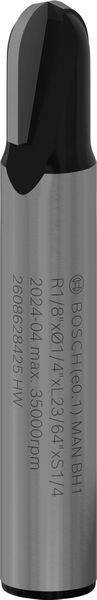 Eine Nahaufnahme eines Metallteils mit der Aufschrift „BOSCH R1/8 x0. 2608628 2024-04
