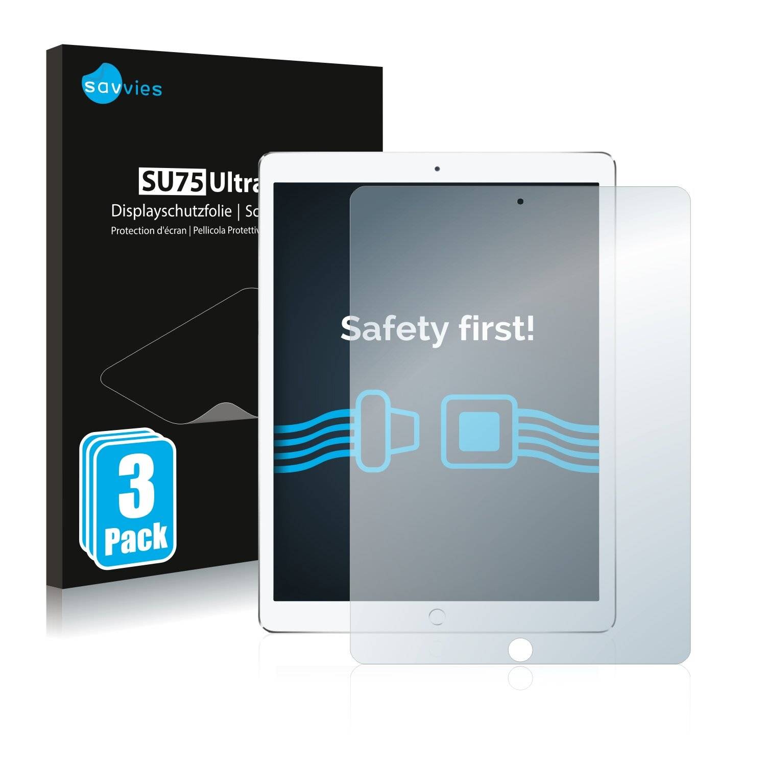 3x Savvies SU75 Displayschutzfolie für Apple iPad Pro 10.5