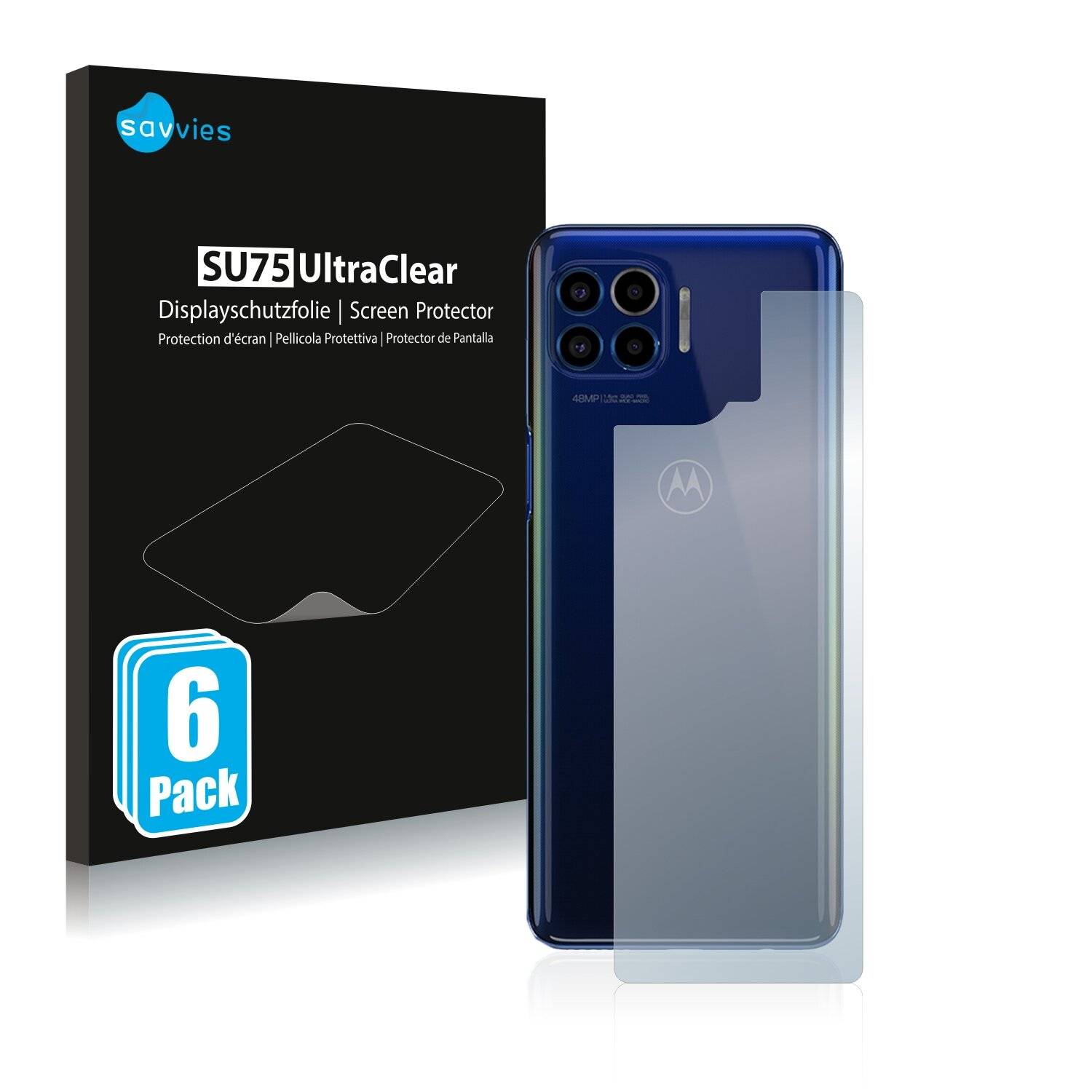 6x Savvies SU75 Displayschutzfolie für Motorola One 5G