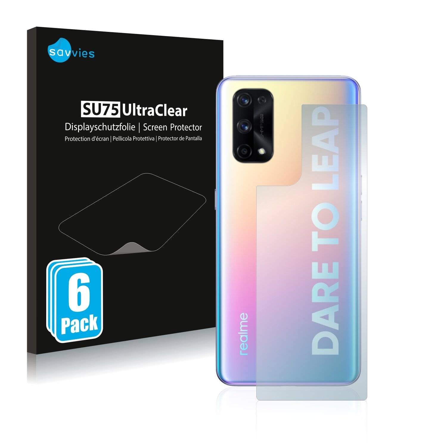 6x Savvies SU75 Displayschutzfolie für Realme X7 Pro