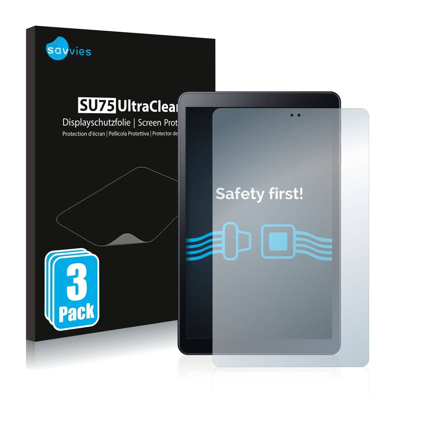 3x Savvies SU75 Displayschutzfolie für Samsung Galaxy Tab A 10.5 2018