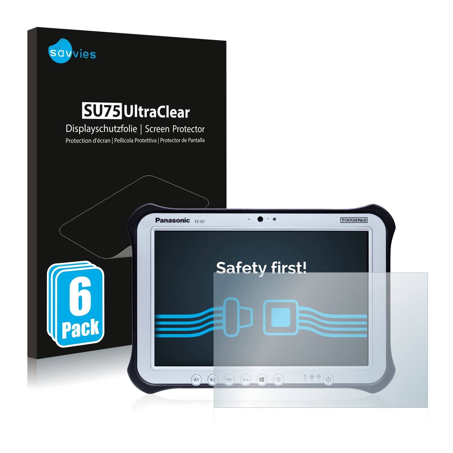 6x Savvies SU75 Displayschutzfolie für Panasonic Toughbook