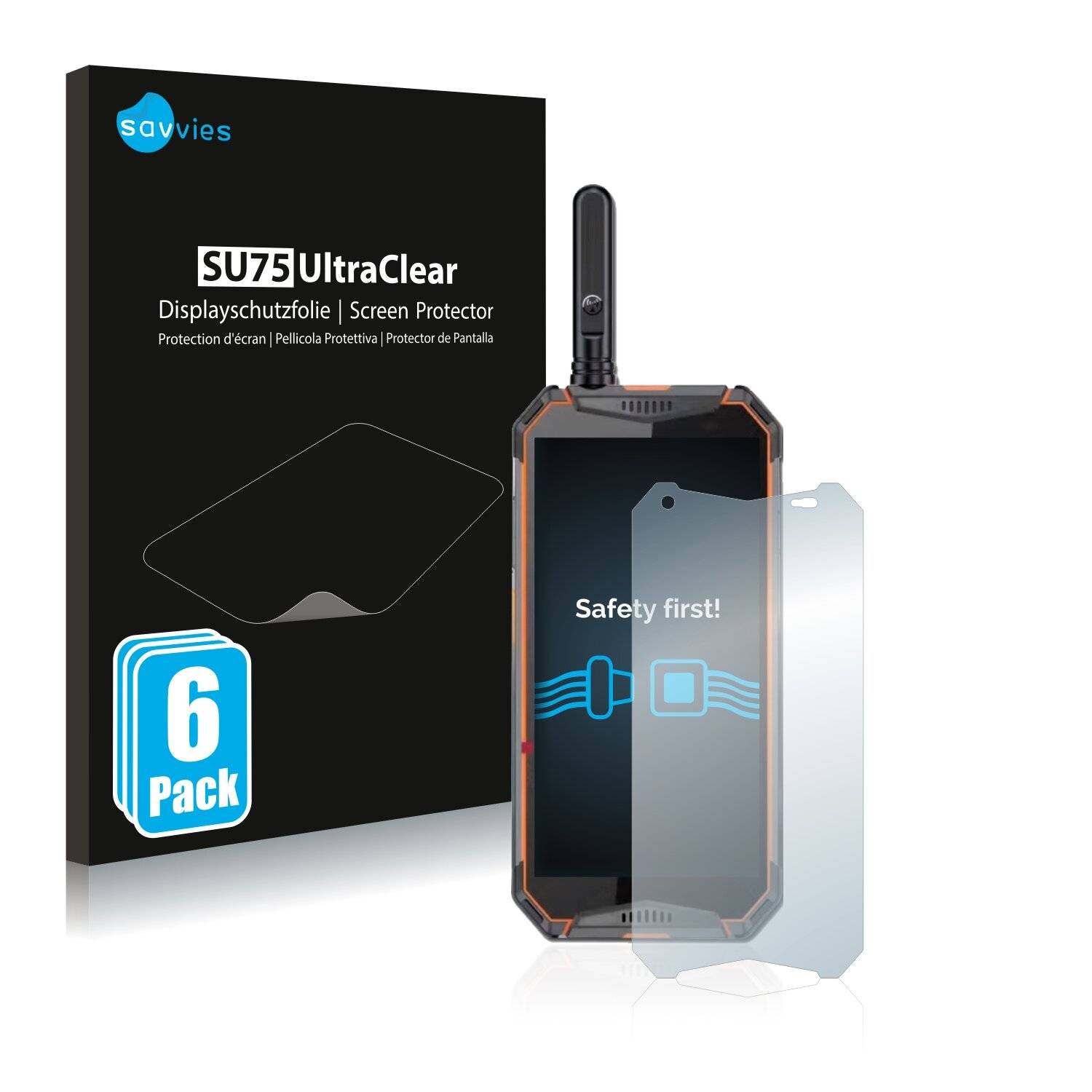 6x Savvies SU75 Displayschutzfolie für Ulefone Armor