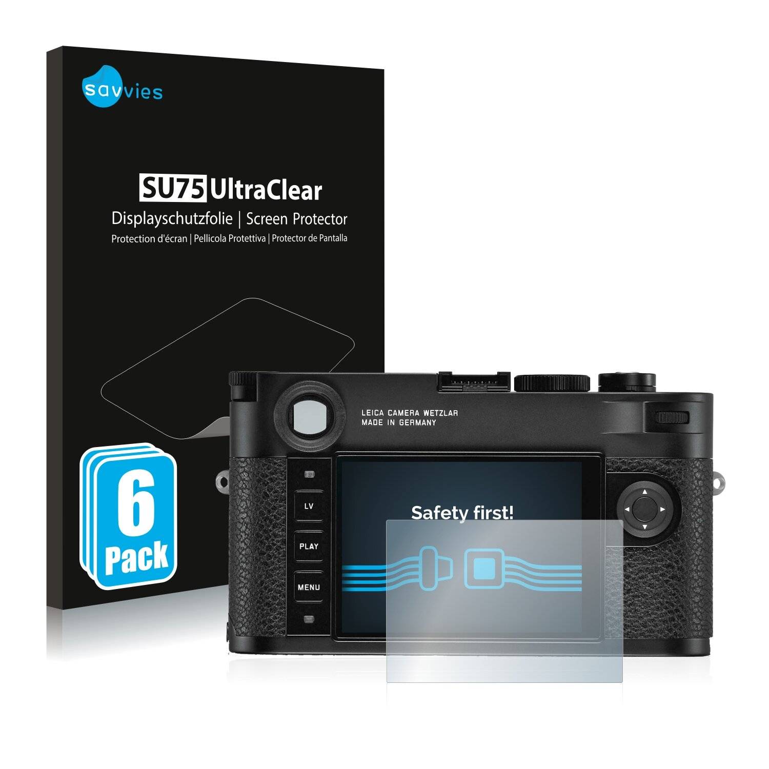 6x Savvies SU75 Displayschutzfolie für Leica