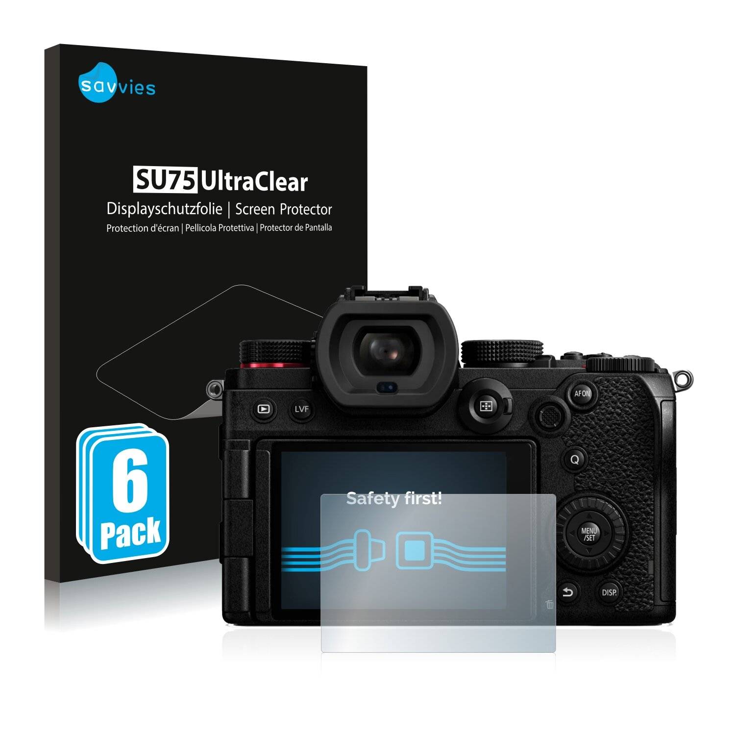 6x Savvies SU75 Displayschutzfolie für Panasonic Lumix