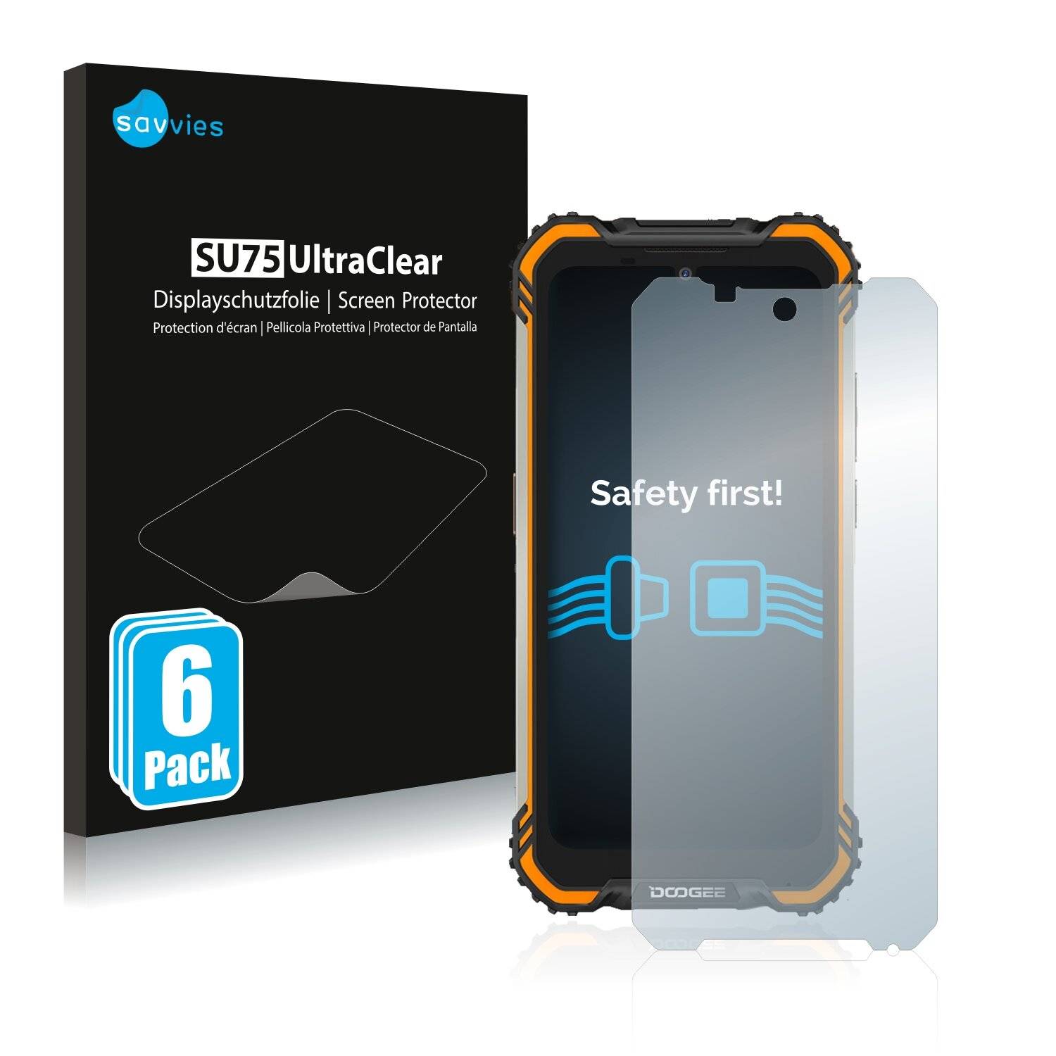 6x Savvies SU75 Displayschutzfolie für Doogee S58