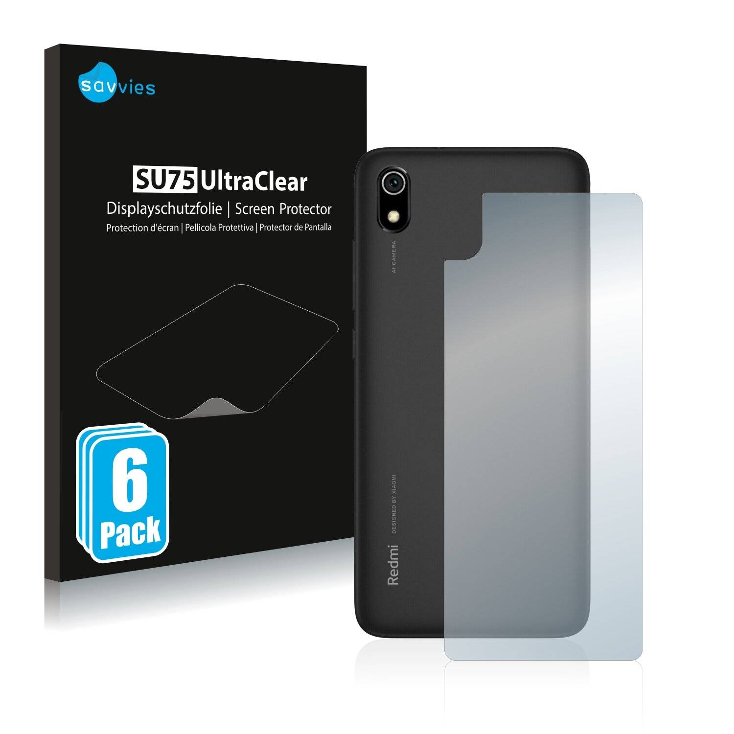 6x Savvies SU75 Displayschutzfolie für Xiaomi Redmi 7A