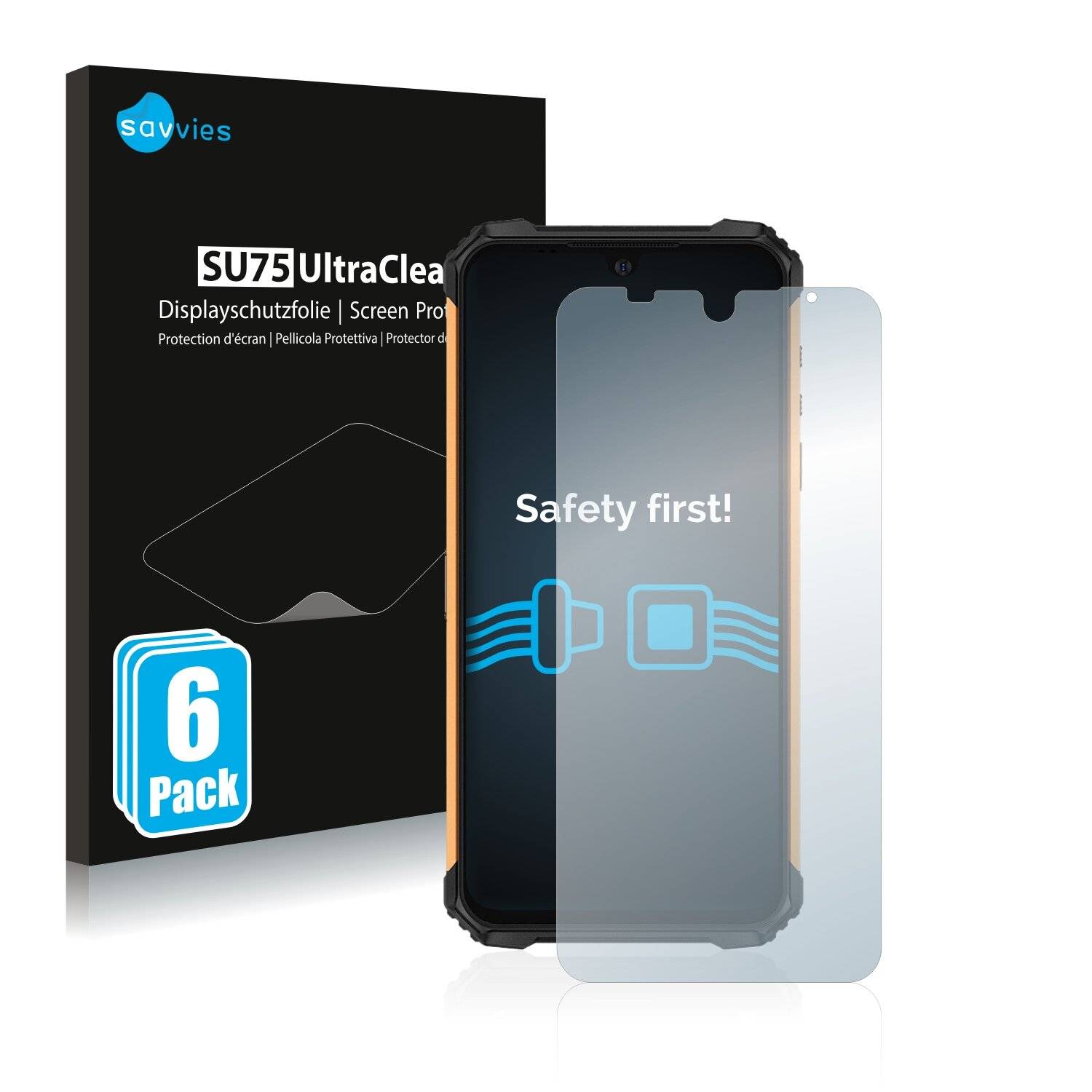 6x Savvies SU75 Displayschutzfolie für Ulefone Armor