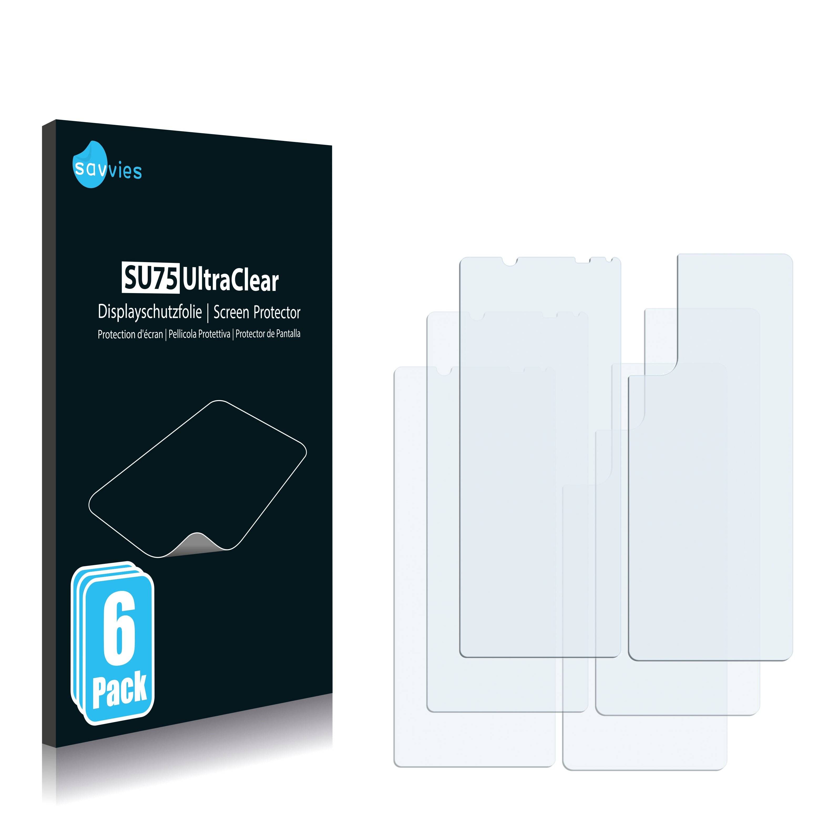 6x Savvies SU75 Displayschutzfolie für Sony Xperia 5 II (Vorder +